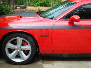 2008 Dodge Challenger Full Length Slim Upper Body Stripes