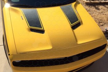 2015 to 2023 Dodge Challenger Hood Intake Power Bulge Stripes