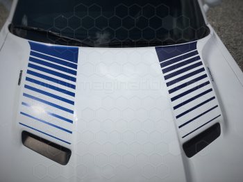 2015 to 2023 Dodge Challenger Hood Intake Power Bulge Stripes