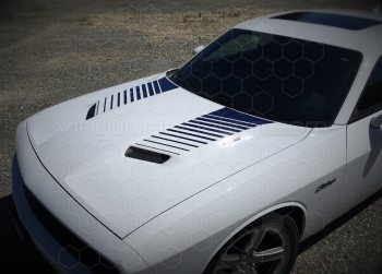 2015 to 2023 Dodge Challenger Hood Intake Power Bulge Stripes