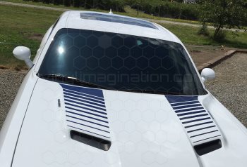2015 to 2023 Dodge Challenger Hood Intake Power Bulge Stripes