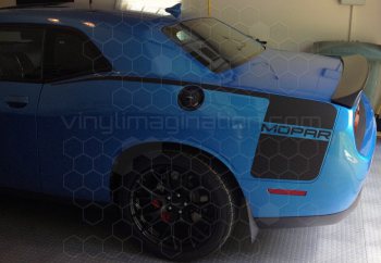 2015 to 2023 Dodge Challenger Rear Quarter Stinger Hockey Stripes