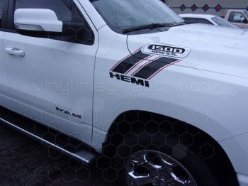 2019 Dodge RAM 1500 Hood to Fender Hash Stripes