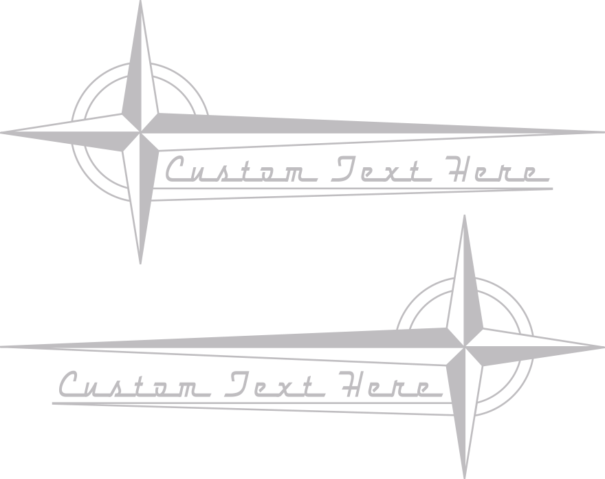 Motorcycle Spiral Four Star Gas Tank Decals Design Image