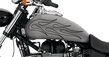 Click or Tap to View, Customize and Purchase Flames Style S5 Motorcycle Graphics Image of Flames Style S5 Motorcycle Graphics
