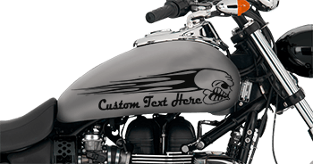 Click or Tap to View, Customize and Purchase Flaming Skull FS2 Motorcycle Graphics Image of Flaming Skull FS2 Motorcycle Graphics