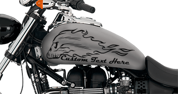 Click or Tap to View, Customize and Purchase Flaming Skull FS3 Motorcycle Graphics Image of Flaming Skull FS3 Motorcycle Graphics