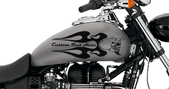 Click or Tap to View, Customize and Purchase Flaming Skull FS4 Motorcycle Graphics Image of Flaming Skull FS4 Motorcycle Graphics