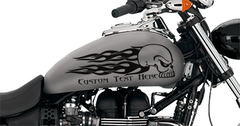 Click or Tap to View, Customize and Purchase Flaming Skull FS6 Motorcycle Graphics Image of Flaming Skull FS6 Motorcycle Graphics