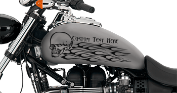 Click or Tap to View, Customize and Purchase Flaming Skull FS9 Motorcycle Graphics Image of Flaming Skull FS9 Motorcycle Graphics