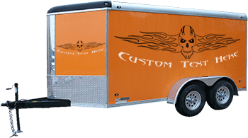 Image of Tribal Flaming Skull Trailer Graphics