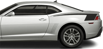Image of Rear Quarter Hockey (COPO) Stripes on the 2014 Chevy Camaro