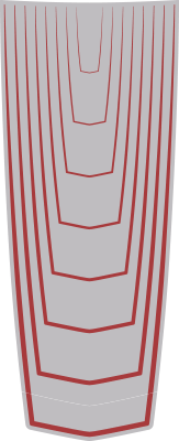 2016-2018 Camaro Hood Center Stripe graphic design style 04 image.