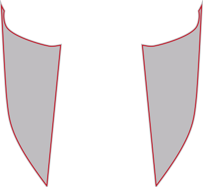 2016-2018 Camaro Hood Side Blackouts / Stripes graphic design style 02 image.