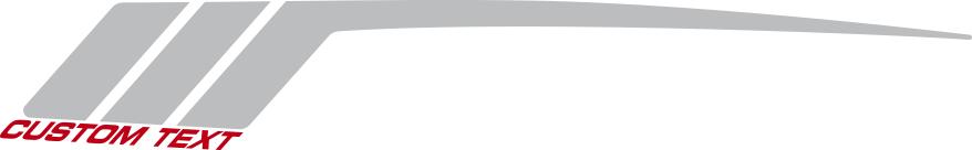 2016-2018 Camaro Rear Quarter Hockey (COPO) Stripes graphic design style 04 image.