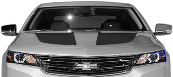 Image of Hood Scallop Blackout Decals on the 2014 Chevy Impala