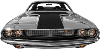 Image of Hood Blackout / T-Hood Decal on the 1970 Dodge Challenger