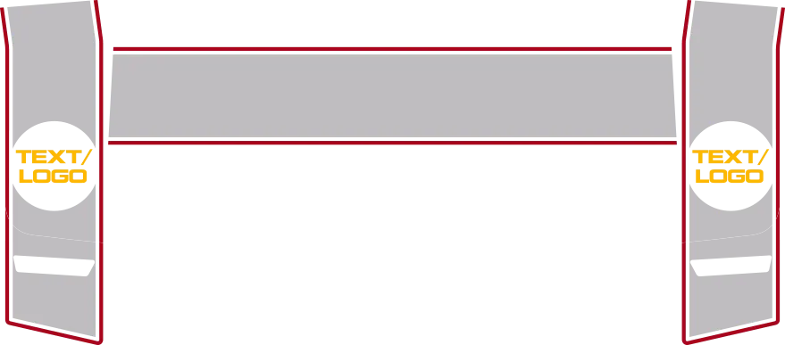 2008-2014 Challenger Rear Bumblebee Tail Stripes graphic design style 05 image.