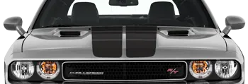 Image of Blacktop '16 Rally Stripes Kit on the 2008 Dodge Challenger