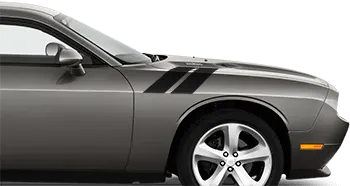 Image of Hood to Fender Hash Stripes on the 2008 Dodge Challenger