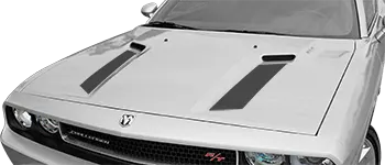 Image of Hood Intake Accent Stripes on the 2008 Dodge Challenger
