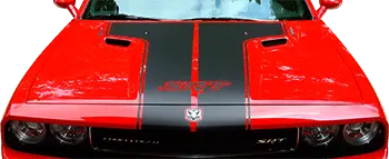 Image of T-Hood Decal on the 2008 Dodge Challenger