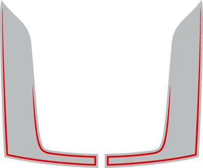 2018 Challenger SRT Demon Hood Side Blackout graphic design style 02 image.