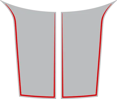 2018 Challenger SRT Demon Power Bulge Hood Decal graphic design style 03 image.