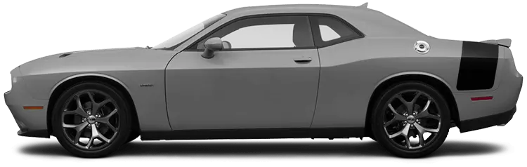 2015-2023 Challenger Drag Pack Tail Stripes on vehicle image.