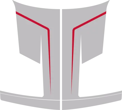 2015-2023 Challenger Hammerhead Hood Decal graphic design style 03 image.