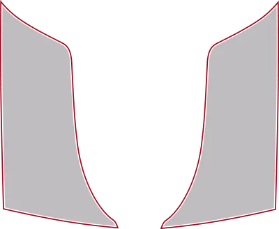 2015-2023 Challenger Hellcat/392 Hood Side Blackout graphic design style 02 image.