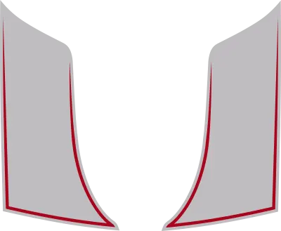 2015-2023 Challenger Hellcat/392 Hood Side Blackout graphic design style 04 image.