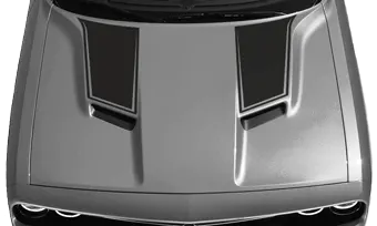 Image of Hood Intake Power Bulge Stripes on the 2015 Dodge Challenger