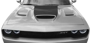 Image of SRT Hellcat / SRT 392 Power Bulge Hood Decal on the 2015 Dodge Challenger