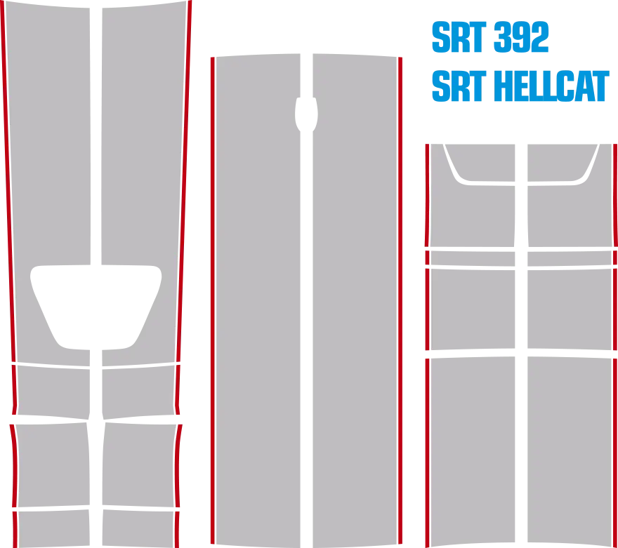 2015-2023 Challenger Rally Racing Dual Stripes Kit graphic design style 03 image.