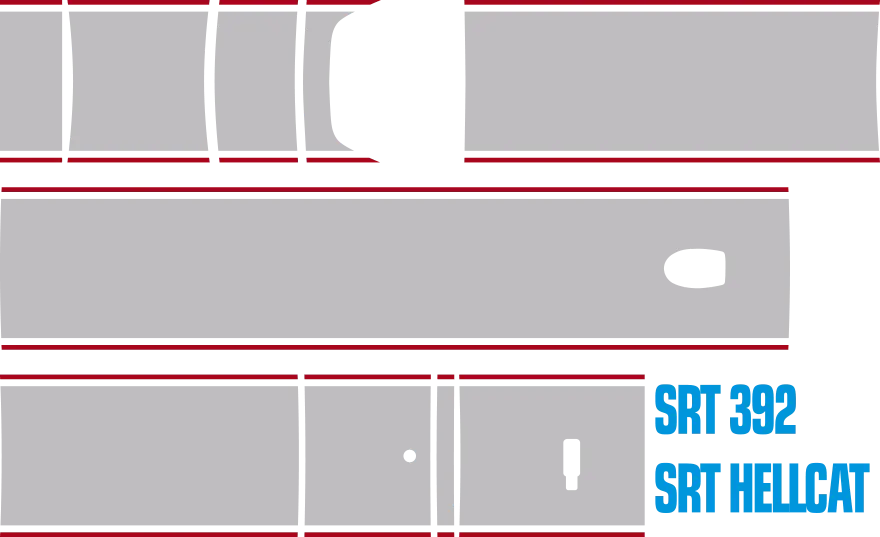 2015-2023 Challenger Redline Rally Racing Stripes Kit graphic design style 01 image.