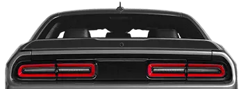 Image of Rear Spoiler Blackout Decal on the 2015 Dodge Challenger