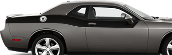 Image of Rear Upper Body Partial Stripes on the 2015 Dodge Challenger