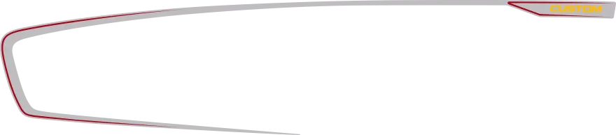 2011-2014 Charger Side Scallop Accent Rear Quarter Stripes graphic design style 03 image.