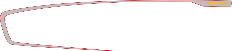 2011-2014 Charger Side Scallop Accent Rear Quarter Stripes graphic design style 07 image.