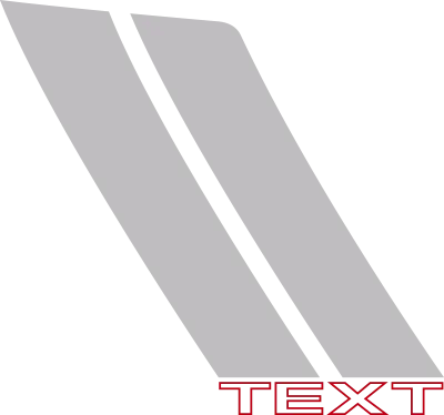 2015-2023 Charger Hood to Fender Hash Stripes graphic design style 03 image.