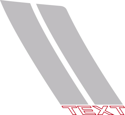 2015-2023 Charger Hood to Fender Hash Stripes graphic design style 04 image.