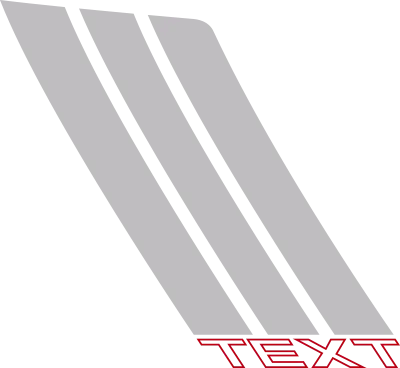 2015-2023 Charger Hood to Fender Hash Stripes graphic design style 08 image.