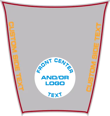 2015-2023 Charger SRT Hellcat / SRT 392 / R/T Scat Pack Power Bulge Hood Decal graphic design style 02 image.