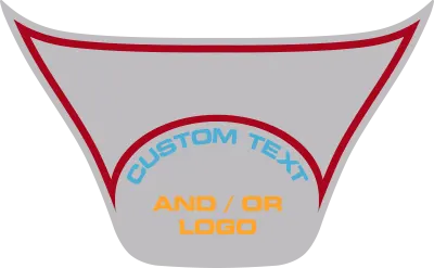 2015-2023 Charger SRT Hellcat / SRT 392 / R/T Scat Pack Power Bulge Hood Intake Blackout graphic design style 03 image.