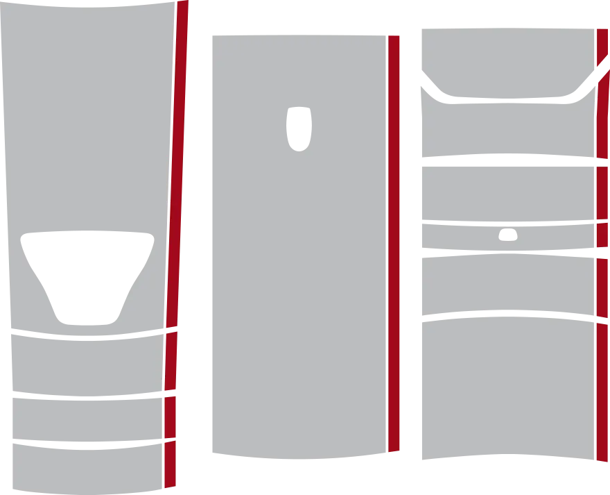 2015-2023 Charger SRT Rally Racing Dual Stripes Kit graphic design style 06 image.