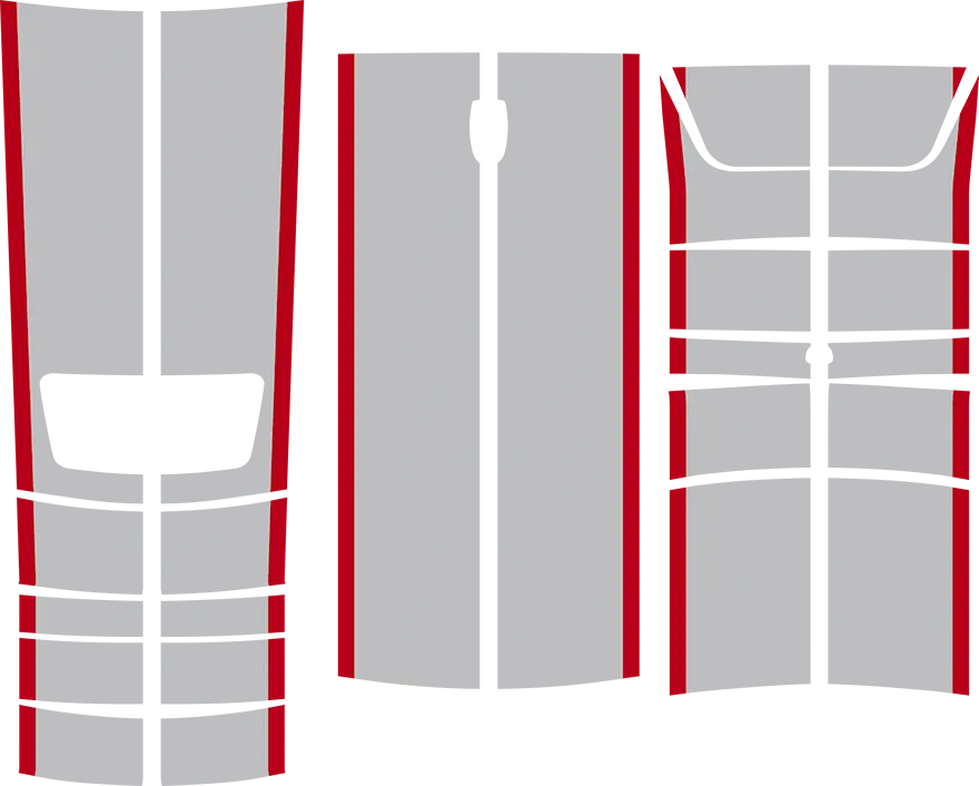 2015-2023 Charger SRT Rally Racing Dual Stripes Kit graphic design style 07 image.