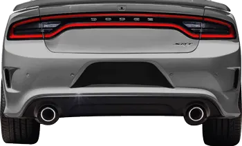 Image of Rear License Plate Blackout Accents on the 2015 Dodge Charger