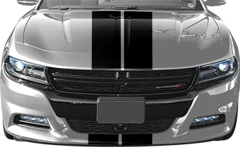 Image of Rally Racing Dual Stripes Kit on the 2015 Dodge Charger