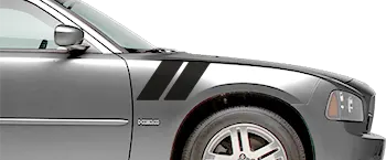 Image of Hood to Fender Hash Stripes on the 2006 Dodge Charger